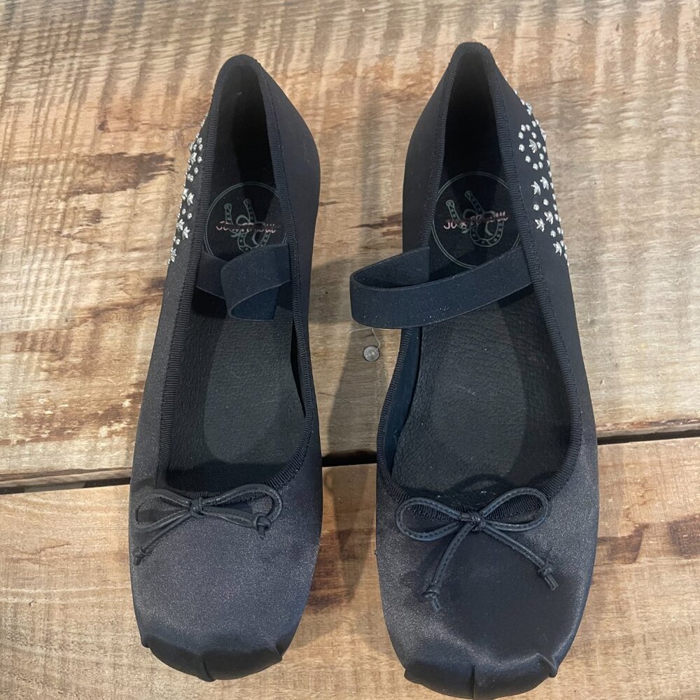Jeffrey Campbell x FP x UL Stars Align Ballet Flats NWOB Black Size 7.5 - Picture 2 of 12